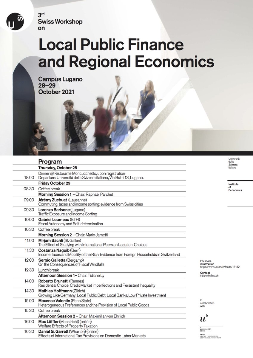 📣 Today in Lugano: great line-up of papers on local public finance and regional economics 👉 fiscalfederalism.ch