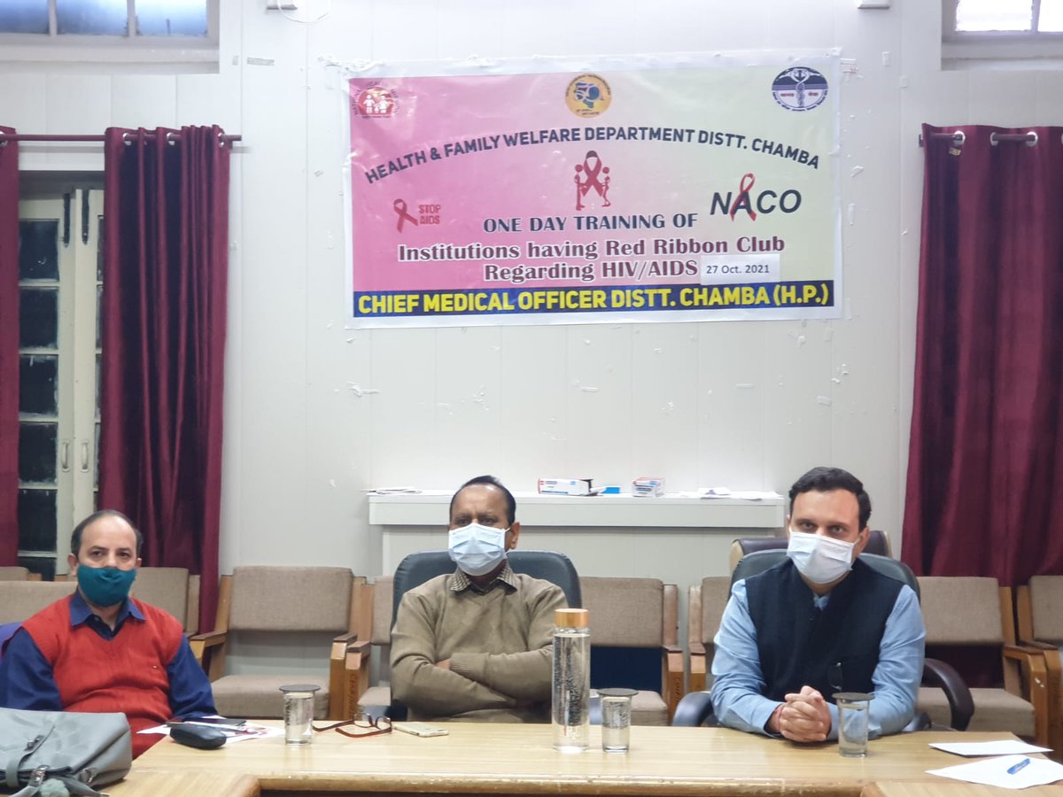 hpsacs's tweet photo. 4th Training of Red Ribbon Clubs' Peer Educator Students in District Chamba on 27th October 2021 at Chamba
#RRC
#JoinRRC
#JoinRedRibbonClub
#Youth
#YouthHIVAwareness
#Dail1097
#KnowHIV
#KnowAIDS
#NACOAIDSAPP
NACO AIDS APP - Download today at ๐๐พ https://t.co/opeCoLOBpG https://t.co/9LwUK14zEu