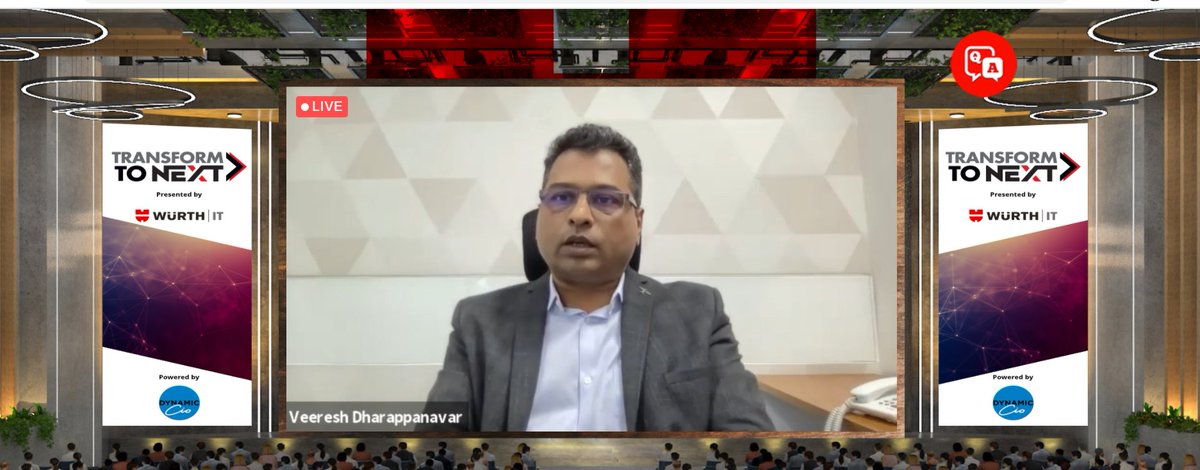 yogeshd35's tweet photo. Wurth IT annual program "Transform to Next"
@WurthITIndia 
Very Insightful Event is on the cloud
#TRANSFORMTONEXT 
Expert View Point/Tech Deepdive: Automation and Analytics – The transformational accelerators
Veeresh Dharappanavar https://t.co/SnOlRaDsXe