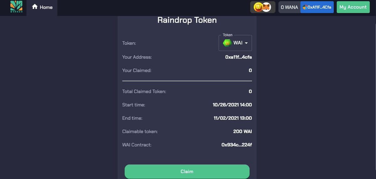 Wanaka_Farm's tweet image. For Alpha and Beta testers, please follow this link to claim your tokens from Raindrop Event. You can claim your token at 12:00 UTC. 
 #raindrops #wanakafarm #wanakafam #MVBIII #BSC @BinanceChain @cakoinNFT #P2E 
#thankyou 
marketplace.wanakafarm.com/#/token-claim