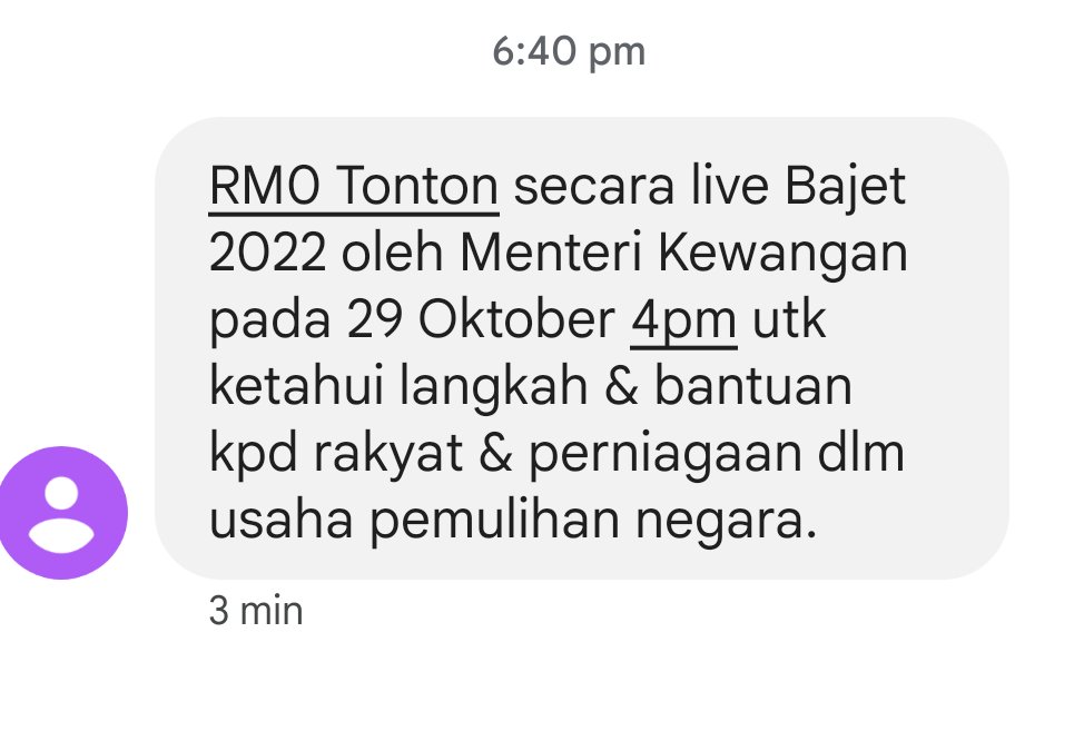 h_o_o_i_'s tweet image. By the time I received this SMS, the tabling of Budget 2022 was already over. How much does MKN spend on this?