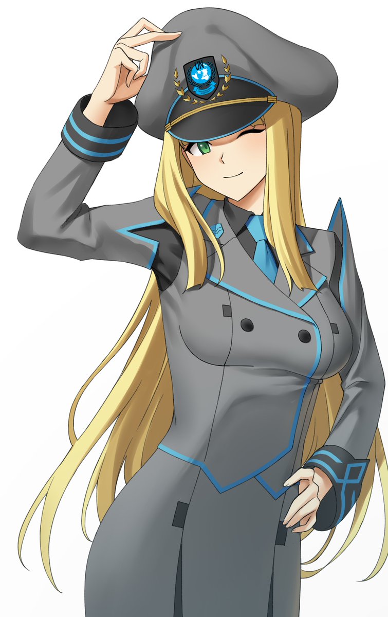 Zero12349's tweet photo. As a OL suit enjoyer I find muv luv's UN uniform has the same energy, and I always like to picture my friends OCs in those lol

@saltnvalk 
@Naiver69 
@aiiro_finnel 

#マブラヴ 
#MuvLuv https://t.co/WL3eoGisja