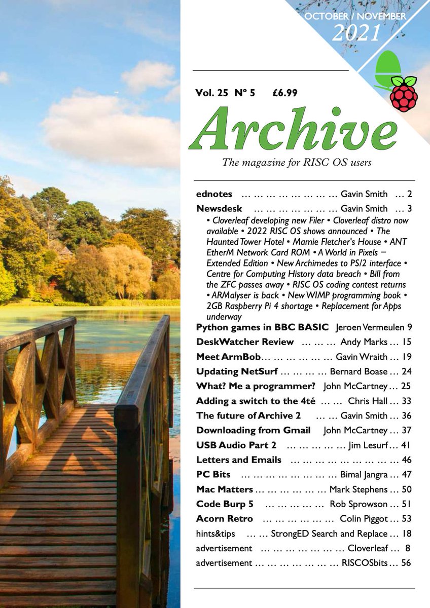archiveriscos's tweet image. Launching TOMORROW at the #RISCOSLondon2021, here&apos;s the cover of the brand new issue of Archive, the magazine for RISC OS users! Pick your copy up from the Archive stand.

riscosopen.org/forum/forums/1…

#riscos #acorn #raspberrypi