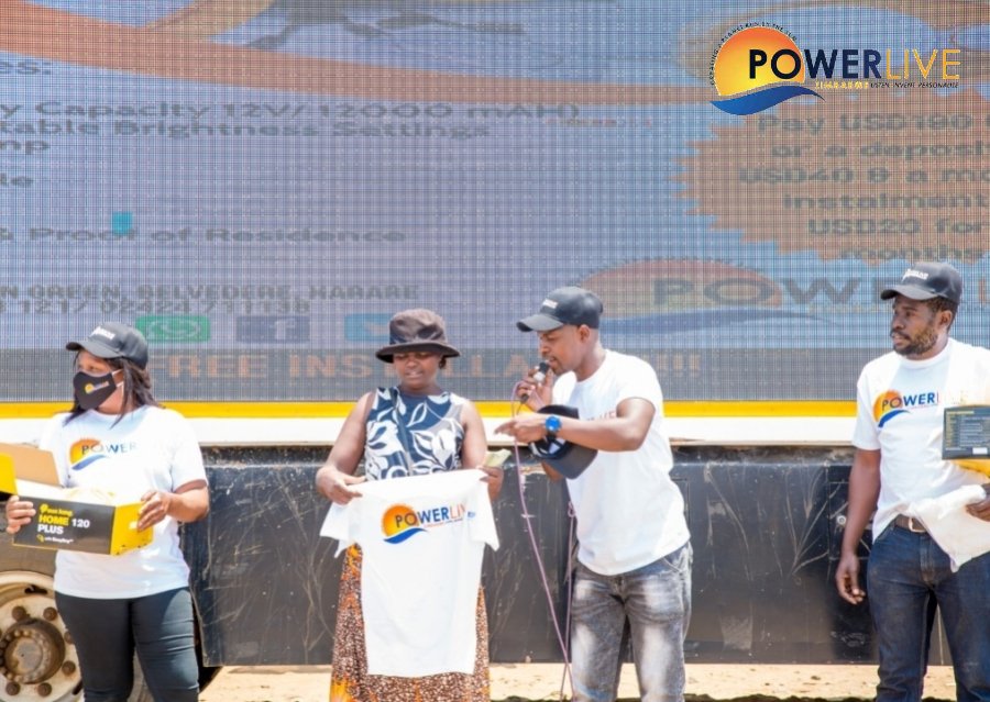 Powerlivezw's tweet photo. Powerlive Zimbabwe! Harnessing the power of the sun to build our communities. Contact us to find an agent near you.

#ChooseSolar #ChoosePowerliveZimbabwe #Roadshow #CreatingAPlanetRunByTheSun https://t.co/kIK0yEFTAW