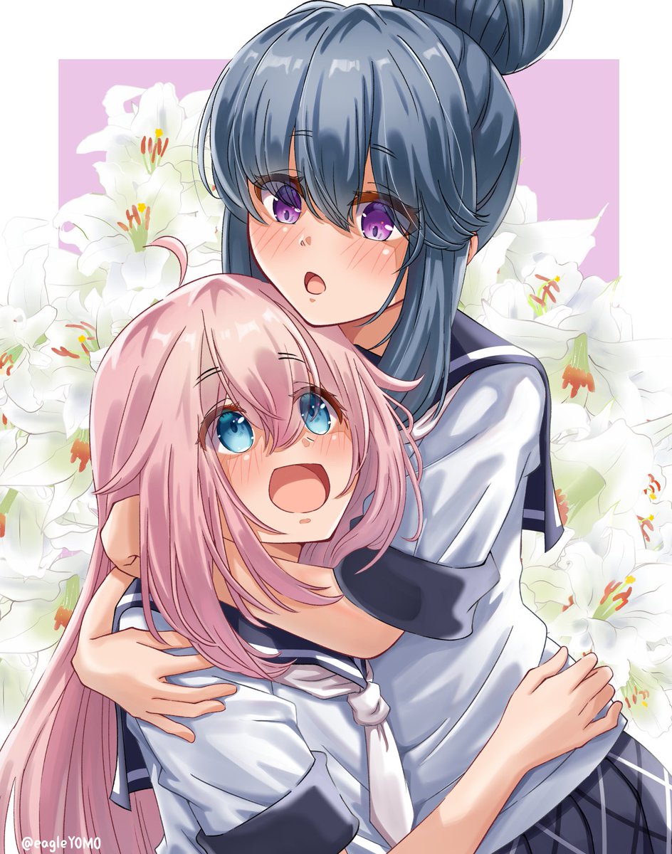 各務原なでしこ 「#今月描いた絵を晒そう

10月もなでりんでした(*/>ω<)/💞」|よも🌸skeb募集中！のイラスト