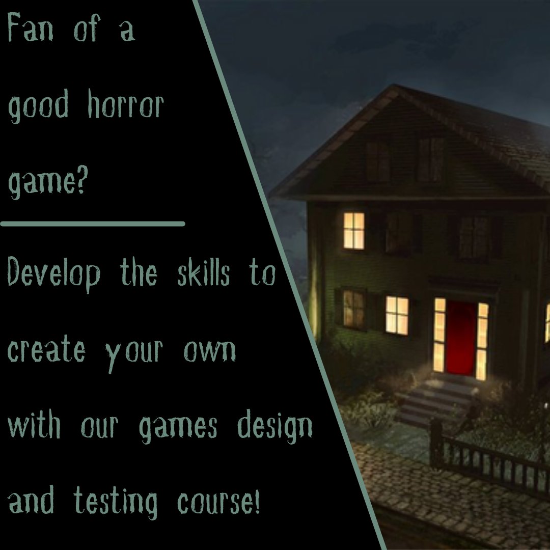 We all love a good horror game for Halloween! Why not develop the skills create your own with our games design and testing course!

#education #start ##halloween #horrorgames #spooktober #liverpoollearning #liverpoolopportunities #liverpool #gamesdesign #gamestesting #games