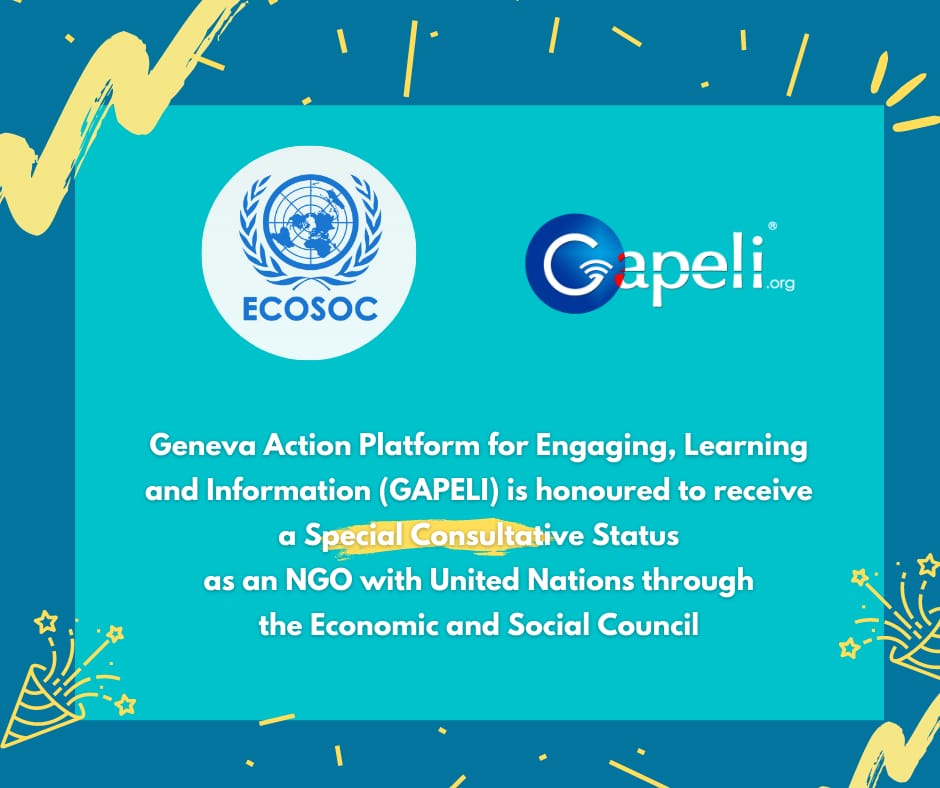 Gapeli_'s tweet photo. We're thrilled to announce that GAPELI (@Gapeli_) has been granted Special Consultative Status by the @UN ECOSOC (@UNECOSOC) enabling us to engage in a number of ways with ECOSOC and its subsidiary bodies. #sdgpartnerships #Africa #sdgsimpact https://t.co/X60ZRik52i