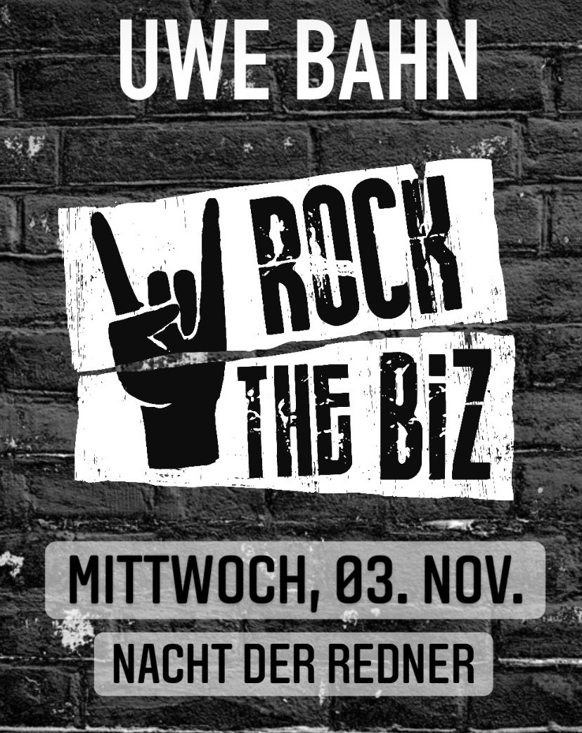 Mittwoch in Hamburg im Tschaikowsky-Saal ab 19 Uhr. Infos und Tickets: lnkd.in/dNBHDhNW
 #Vortrag #rock #speaker #business #hamburg