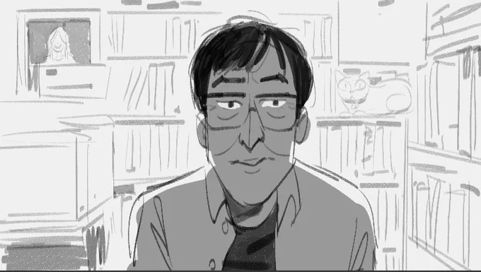 また、Netflix Animationチームの聴衆の中にいらしたアーティスト 、Vince Aparoさんが、リモート中の私の似顔絵を描いてくださいました。素敵な似顔絵ありがとうございました! 