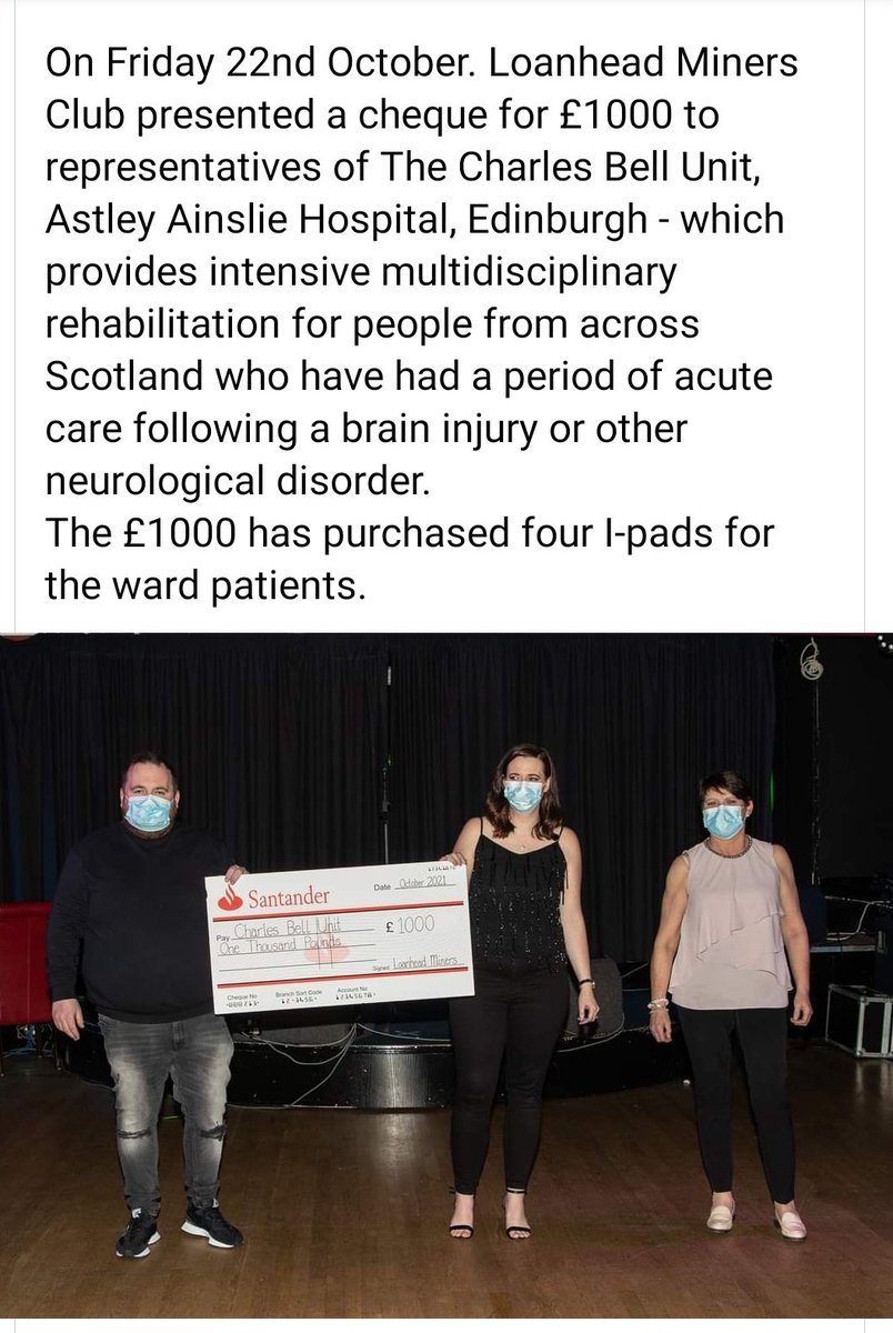 Mears - Astley Ainslie Hospital (@astleycb2) on Twitter photo <a href="/astleycb2/">Mears - Astley Ainslie Hospital</a> would like to say a massive thank you for the generosity shown to our ward and patients by our friends at loanhead miners! We are blown away by your kindness! <a href="/NHS_Lothian/">NHS Lothian</a> <a href="/EdinburghHSCP/">The Edinburgh Health and Social Care Partnership</a> <a href="/astleycb2/">Mears - Astley Ainslie Hospital</a> would like to say a massive thank you for the generosity shown to our ward and patients by our friends at loanhead miners! We are blown away by your kindness! <a href="/NHS_Lothian/">NHS Lothian</a> <a href="/EdinburghHSCP/">The Edinburgh Health and Social Care Partnership</a>