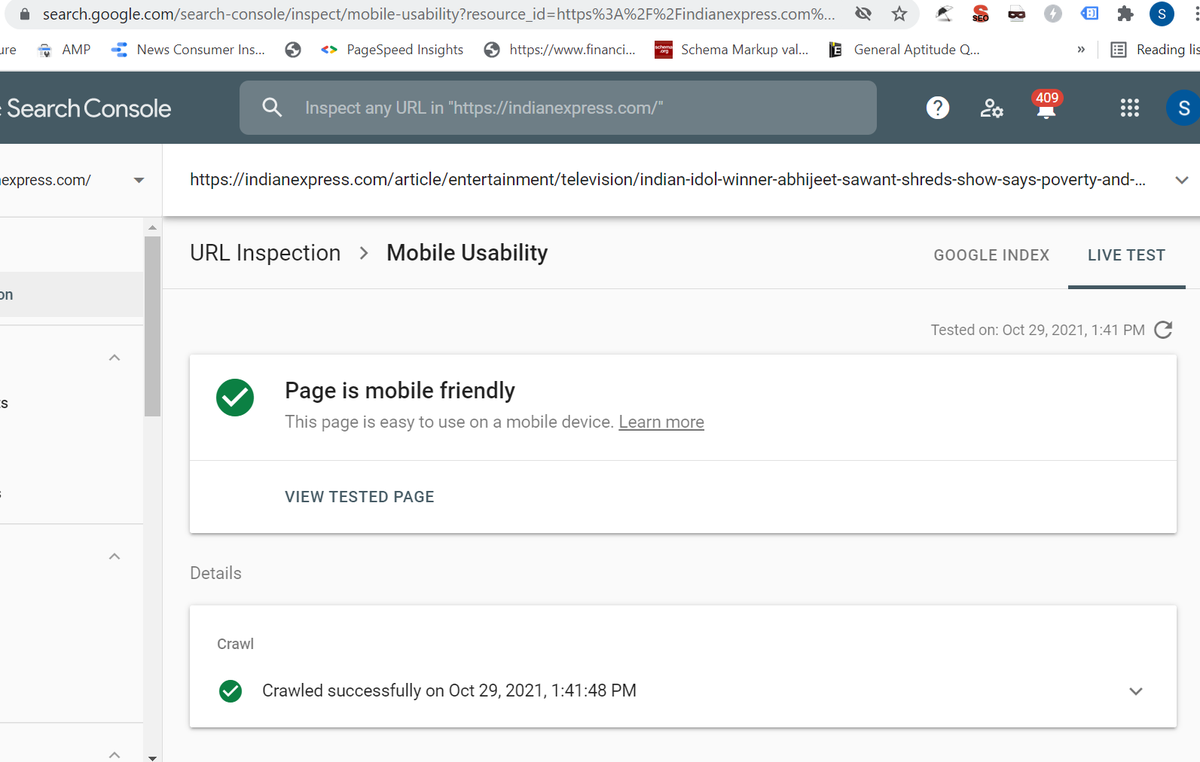 webexpertshalin's tweet photo. Is GSC recommending correct way to resolve Mobile Usability errors?URL Inspection saying "Page is not mobile friendly", while Mobile-Friendly Test of the same page saying "Page is mobile friendly".The accessibility score of page is 98.What's ur take on this? @JohnMu @rustybrick https://t.co/EhTBoCEDPF