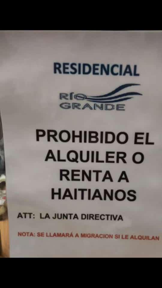 lakuwon's tweet photo. Who's responsible? The Dominicans are prohibited to rent to Haitians.🇭🇹
¿Quién es el responsable? Los dominicanos tienen prohibido alquilar a haitianos.

#racisminDiminicanRepublic
#racistdominican
#dominicansthinktheyrewhite https://t.co/WRauazET8q