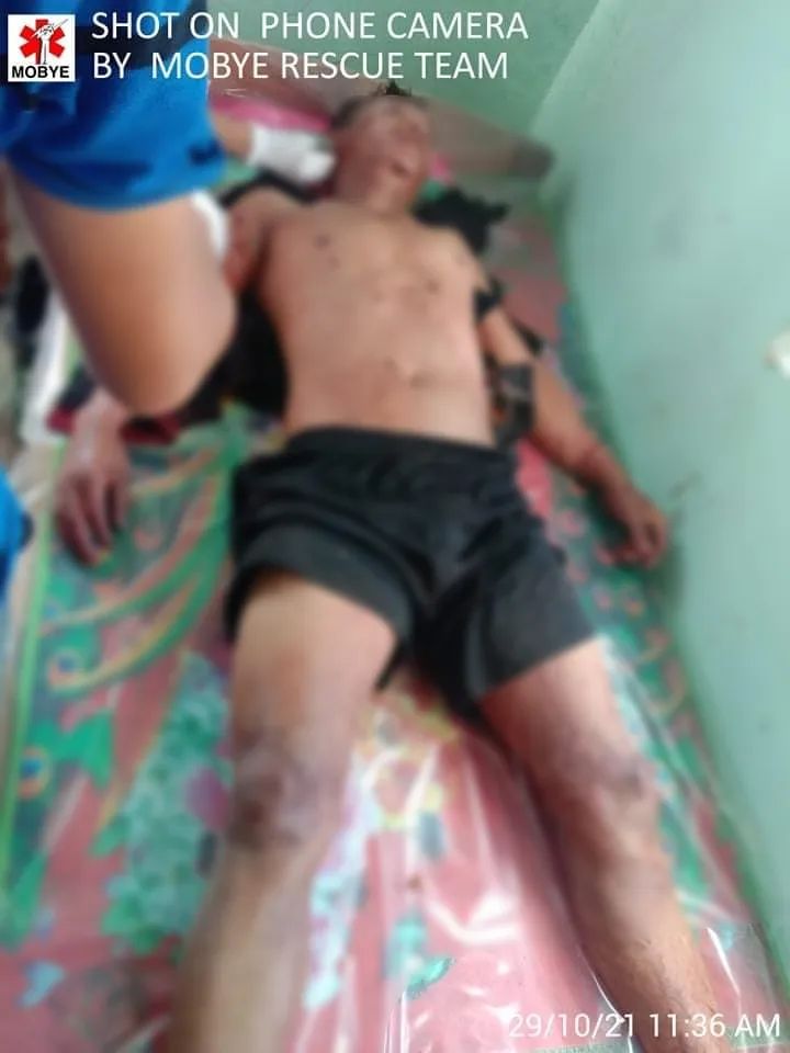 Merries1998's tweet photo. Happened at MoeByal, Kayah stateon Oct 29; a rocket which has been randomly fired by SAC killed at least 2 ppl who were working at farm n also injured some of the locals.

#Oct29Coup 
#WhatsHappeningInMyanmar https://t.co/vQEvylbJw6