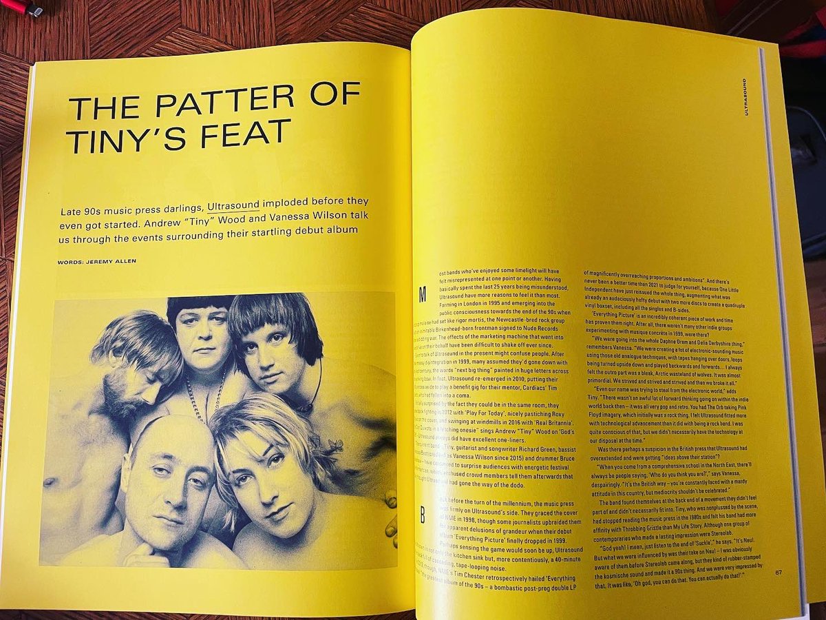 Ultrasoundband's tweet image. Fabulous 4 glossy page piece in #electronicsoundmag this month. @Ultrasoundband @Bandcamp @olirecords #everythingpicture