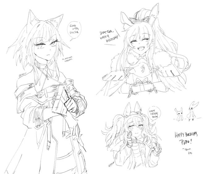 birthday sketches for a friend 