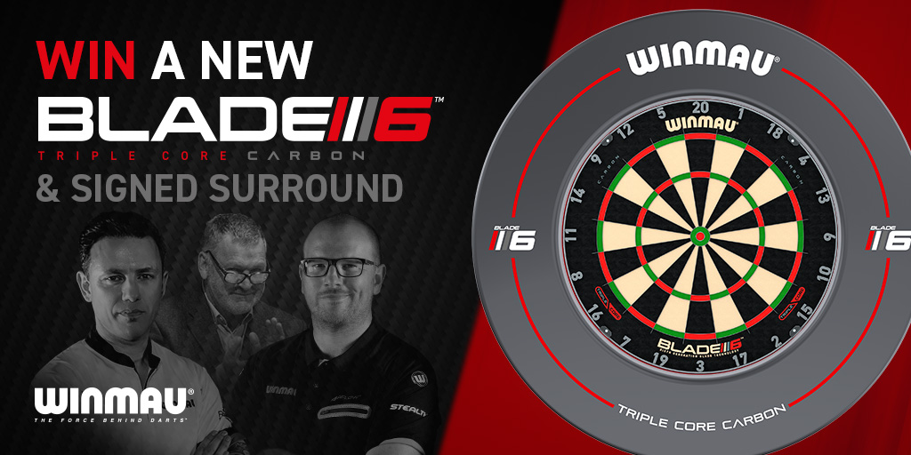 Winmau's tweet photo. Blade 6 Triple Core Carbon Competition🎯🔴⚫️

Chance to win a Triple core Blade 6 and a surround signed by @raystubbs ,@Webby180 and @TheAsset180 

All you have to do for a chance to win is share this post and guess who had the highest score with one visit to the oche!

Comment⬇️ https://t.co/iPuHaYxrJ5