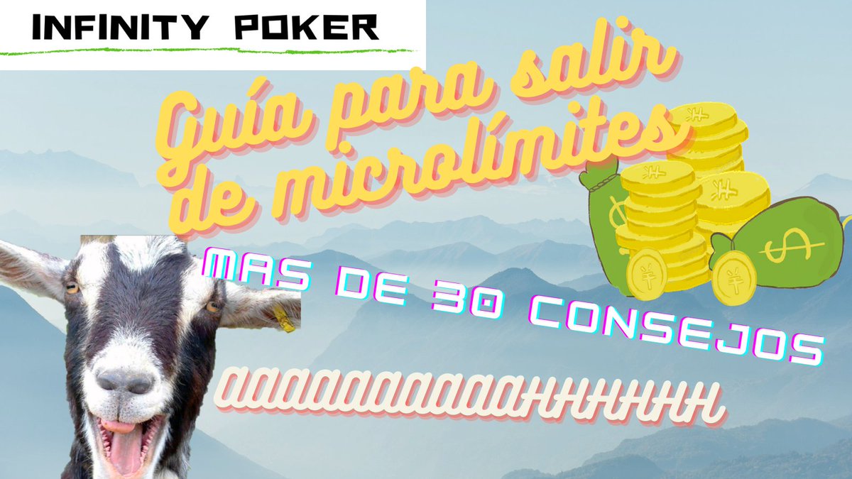 InfinityPokerYT's tweet photo. Hoy voy a sacar una megaguía para salir de microlímites, la estoy terminando, espero que os guste me lo estoy currando muchísimo, no olvides darme tu falo, digo tu follow, comentar y hacer retweet que me ayuda mucho a crecer. #poker #pokeronline #microlimites #salirdemicrolimites https://t.co/aFavl1LBpV