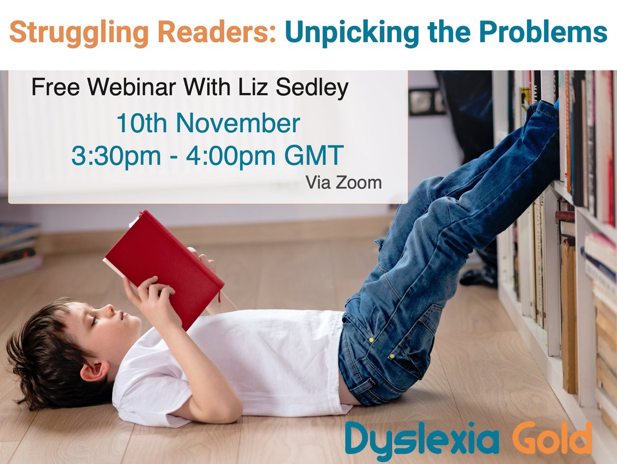 LiteracyGold's tweet photo. Webinar for Teachers
Discover why some children struggle to read, despite high quality phonics teaching. 
In our upcoming webinar, Liz Sedley will unpick the problem and explain why phonics isn’t working.

Book now: https://t.co/4YhYXgy1Kj

 #teachers #teaching #dyslexia https://t.co/isN2PlTL7B