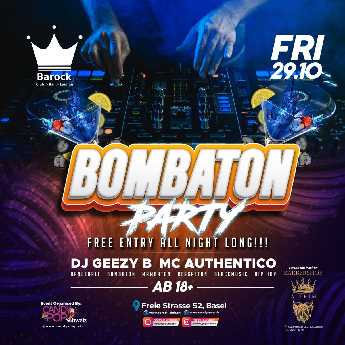 Events_Tropical's tweet photo. #Basel #tonight @barockclubbasel #Reggaeton #party #HipHop #RB #Afrobeats #Dancehall #FREITAG #BASELCITY https://t.co/Vw4Uc1nNHK