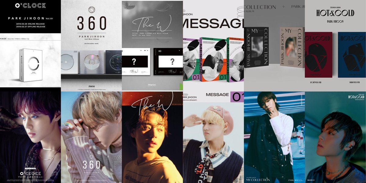 swljrn's tweet photo. 2019
O'CLOCK​ -​ L.O.V.E.
360 - 360

2020
The​ W​ -​ Wing
MESSAGE​ -​ GOTCHA

2021
My​ Collection​ -​ Gallery
Hot &amp; Cold - Serious

3  ปี​ กับ6​ อัลบั้มของจีฮุน​
คนเก่งของเมย์​  ❤️
#박지훈​ #Parkjihoon​ #HOTnCOLD
#Serious https://t.co/ZITjz87Paf