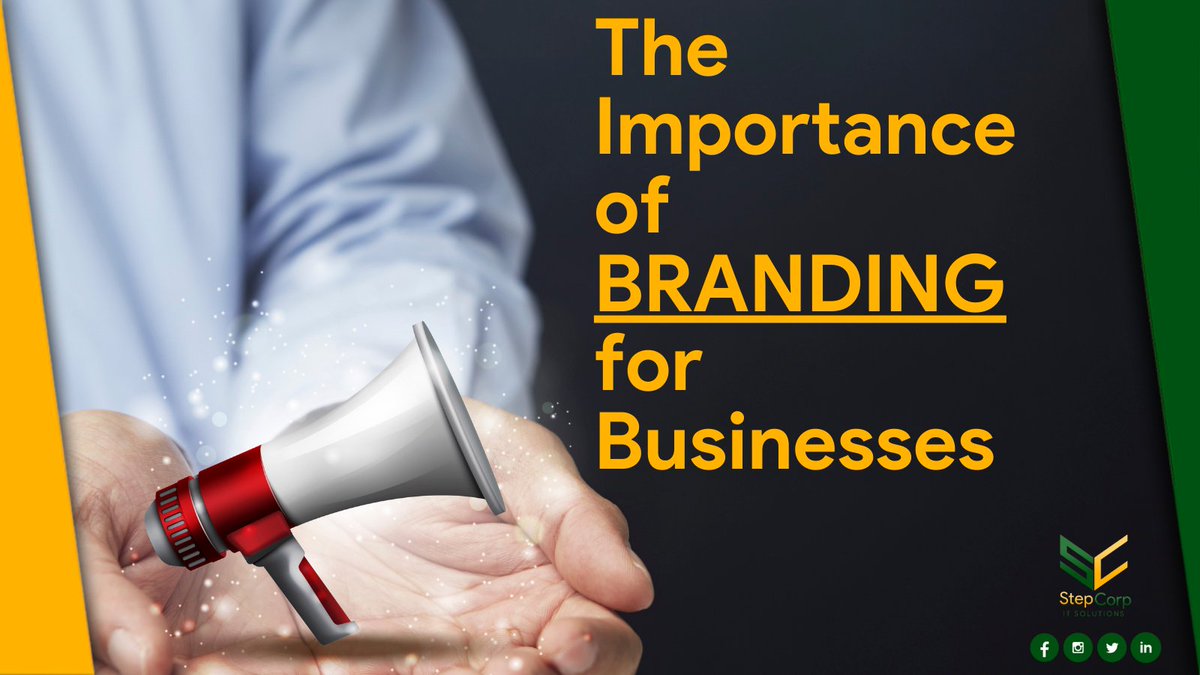 StepCorpIT's tweet image. Importance of branding for businesses
1️⃣ It will help your audience recognize your business
2️⃣ It can help build trust
...
Always remember that a good brand helps you stand out from the crowd. 

#StepCorpITSolutions
#StepCorp
#ITSolutions
#ITProfessional
#VirtualAssistant