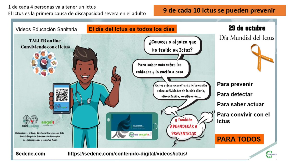 sedenered's tweet photo. Hoy es el #DiaMundialDelIctus

Nuestras compañeras del grupo de estudio de #neurovascular #GENSEDENE  nos comparten esta infografía y nos recuerdan que tenéis los vídeos sobre educación sanitaria en #ictus que realizaron en nuestra web ⬇️

https://t.co/aIPBEFiiK2

Gran trabajo ‼️ https://t.co/TEQ1IXnsmu