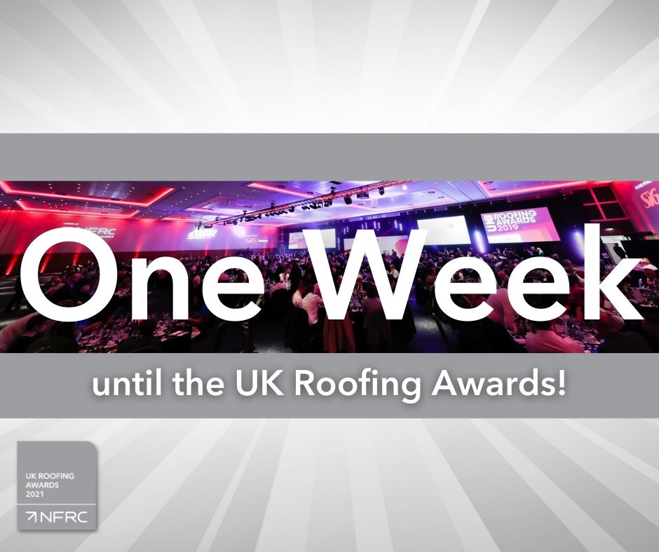 This time next week the #RoofingAwards2021 will be underway! We can't wait!!

@TheNFRC