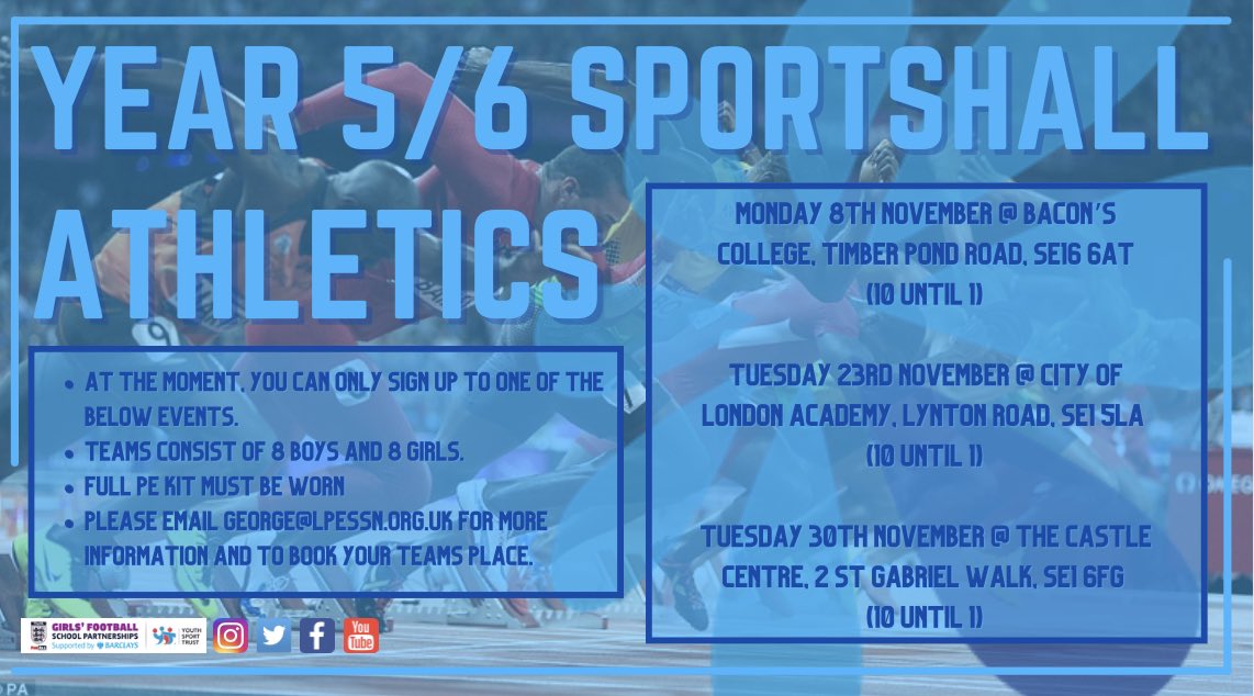 LPESSN's tweet photo. 🥳 A snapshot of just some of the things that will take place for our schools next half term.
#autumn2 #somethingforall #getinvolved #primary #secondary https://t.co/rFAkbIMVQj