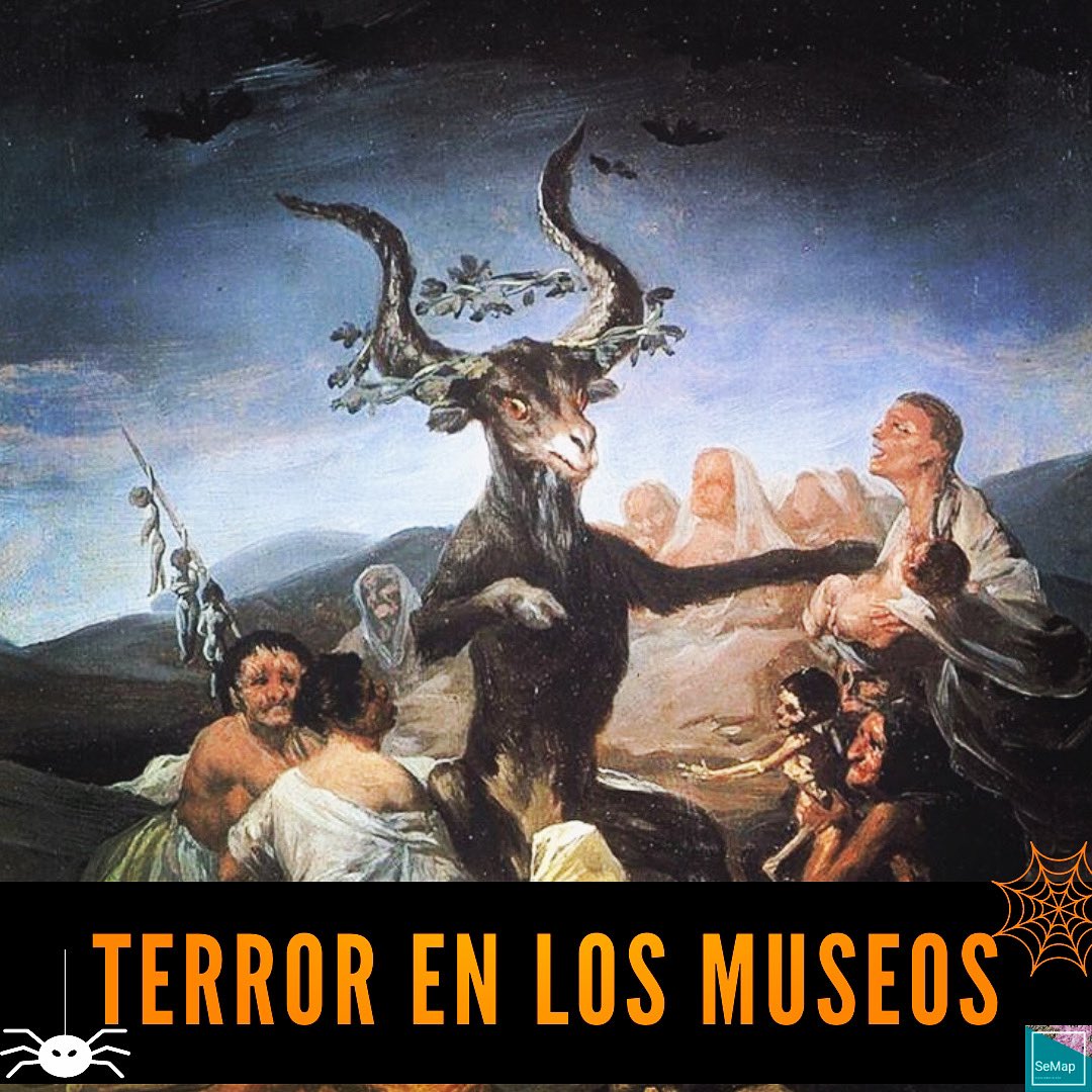 ¡Se acerca una noche terrorífica! ¿Sabes cuántos objetos relacionados con brujas, fantasmas 👻 , vampiros🧛‍♀️, etc. puedes encontrar en las #colecciones españolas? 
¡Te invitamos a descubrirlo en nuestro #mapa!
uv.es/semap/mapa/  🗺

“El Aquelarre", Goya <a href="/Museo_Lazaro/">MuseoLázaroGaldiano</a>