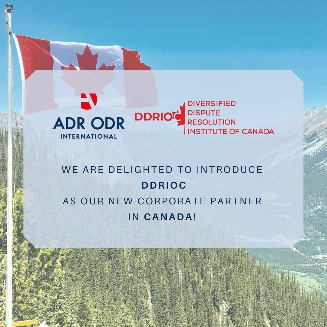 adrodrint's tweet photo. Delighted to introduce our newest Corporate Partner, DDRIOC from Canada! 

#ADRODRINT #canada #adr #disputeresolution #odr #peacemakers https://t.co/NpZudpJA0u