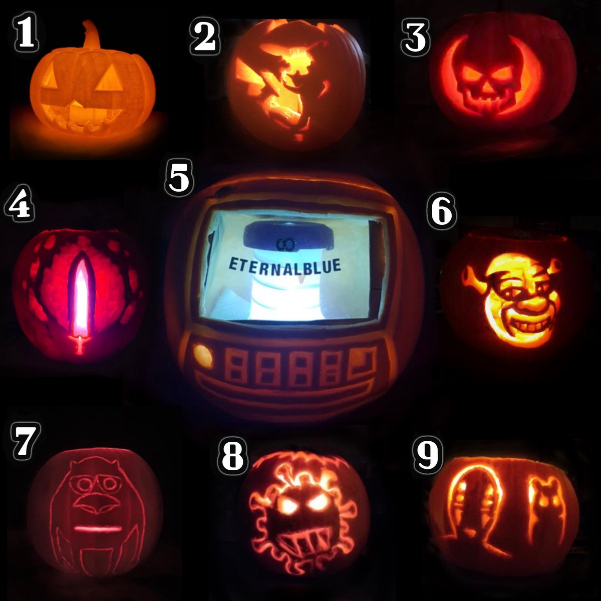 AbsolutelyPC's tweet image. Help us out!🎃We can't decide a winner for our pumpkin carving competition so we need your help to decide. Let us know in the comments below or enter our poll and vote which one is your favourite.
I can tell you the scariest pumpkin is the eternal blue one -see why from the link.