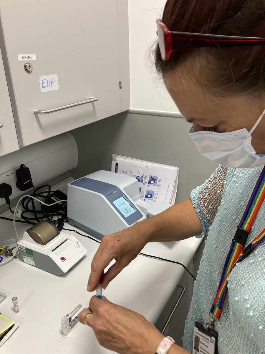 Morning out at Horizon EIIP to see point of care testing In action with our lovely host Sam and teammate Fiona. Meeting so many lovely people who are really passionate about what they do. #peoplebeforetechnology #sabpdigital #HealthTech