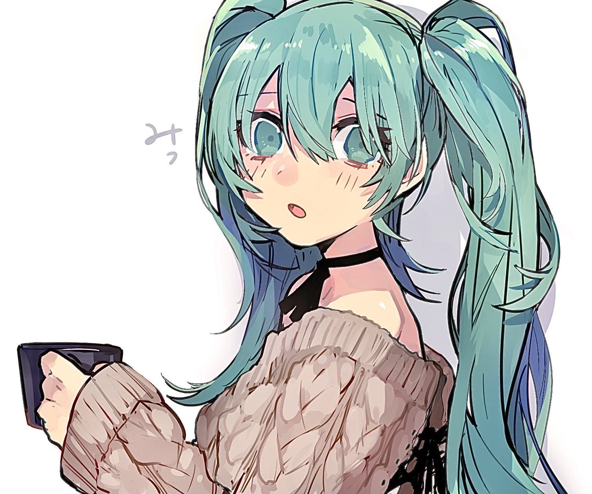 初音ミク 「ぬくぬくみっく!🧶 」|なると巻きのイラスト