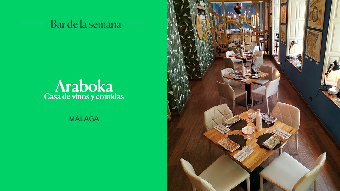 guiapenin's tweet photo. 🥂 Hoy viajamos al centro histórico de #Málaga para brindar en @EBOKArestaurant nuestro #BarDeLaSemana. Un lugar donde disfrutar de sus platos sencillos cuyos sabores maridan a la perfección con su Excelente Carta de Vinos: https://t.co/cap6AS6tEr #MapaDeBares https://t.co/Cqz4jGbeJ2