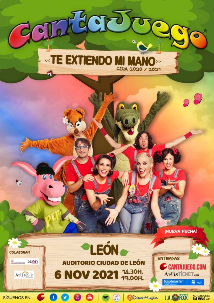 El próximo 6 de noviembre volveremos a disfrutar con <a href="/CantaJuegos/">CantaJuego</a> en el Auditorio Ciudad de León. Un plan para toda la familia. ticketmaster.es/event/cantajue… #leonesp
