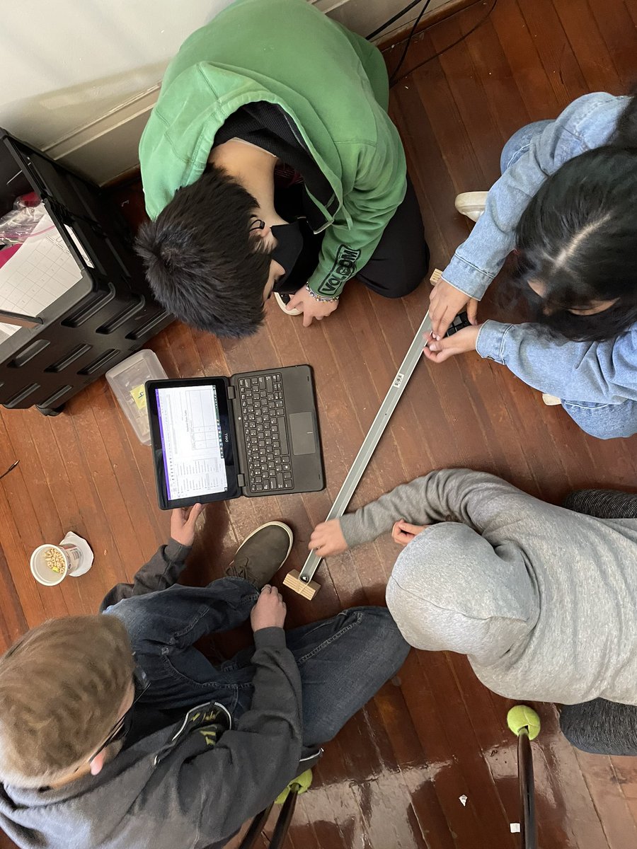 adamsdcb23's tweet photo. How do you ensure #ScienceIsHappening when there isn’t a flat surface to be found, you teach in 4 different classrooms, & you want to explore #NewtonsLaws?You #MonitorAndAdjust & have #FlexibilityAndPatience. My @HandMiddleSC 8th graders did all that & rocked it! @ABuchanan_Sci https://t.co/cwpoXdDNLl