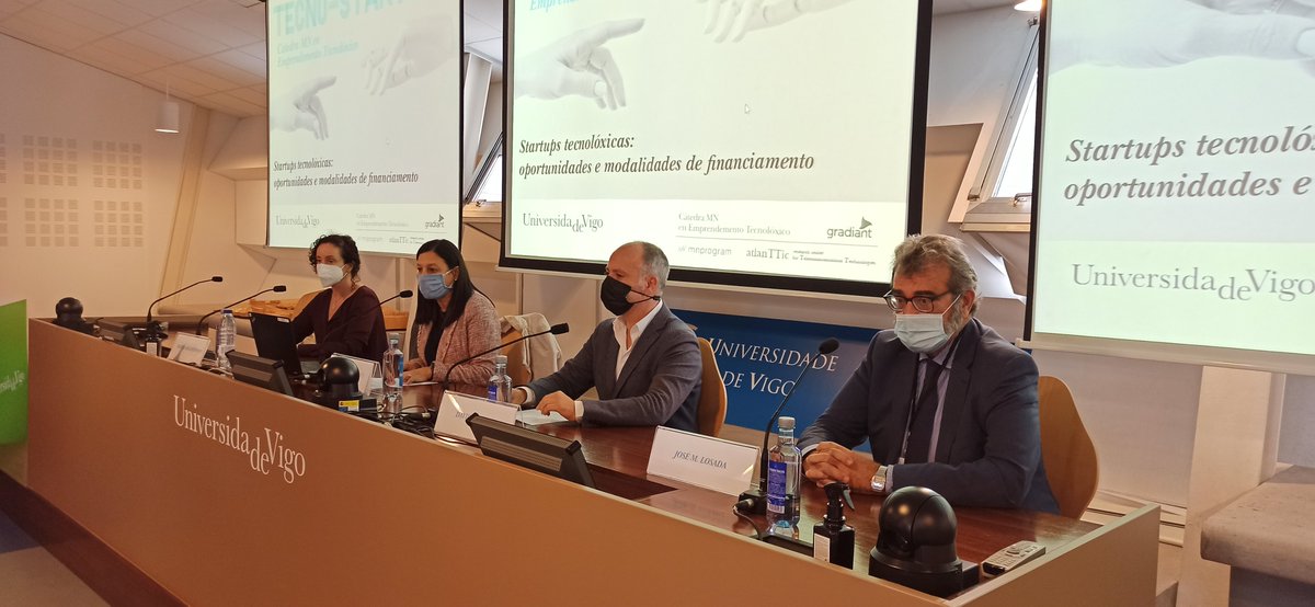 Clausuramos 👉 #TecnoStartups 👈🏻  coa intervención de Belén Rubio , Vicerreitora de Investigación @UVigo, David <a href="/regades/">David Regades</a>, Delegado Consorcio <a href="/zonafrancavigo/">Zona Franca Vigo</a>, José M. Cánovas @MNProgram e Rebeca Díaz <a href="/reberedondo/">Rebeca Díaz Redondo</a>, Directora da <a href="/EETelecoVigo/">E.E. Teleco Vigo</a> <a href="/catedraMN/">Cátedra MN</a> <a href="/Gradiant/">Gradiant</a> <a href="/EETelecoVigo/">E.E. Teleco Vigo</a>