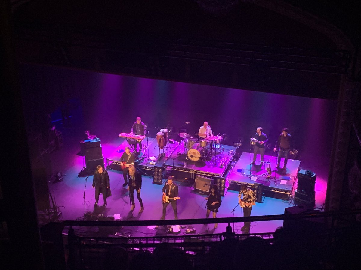 TheStunningBand's tweet photo. Last night in @3olympiatheatre was just incredible. We all deserved it - audience, band, crew & Olympia staff. And it was lovely to celebrate it with special guests: @Shobsy1995 @camilleos #LarryBeau. We’re back there on Dec 5th. Spread the word! @mcd_productions @stevethewall https://t.co/tY86kc5hAU
