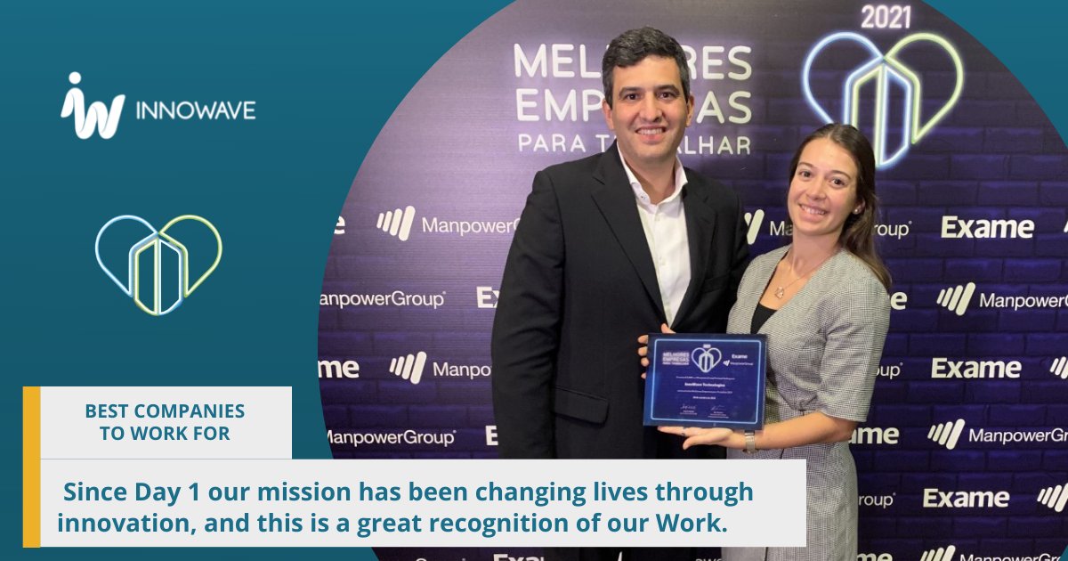We are one of the #BestCompaniestoWorkfor!
We are proud to share this great achievement which recognizes our effort and dedication.
We are on Top 50 of 100 companies evaluated and on Top 3 from IT Companies with more than 250 employees.
Congratulations #InnoWaveTeam!