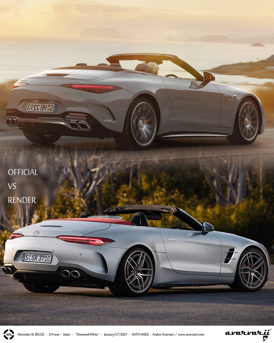 avarvarii_cars's tweet photo. The new Mercedes SL is official and gorgeous. We have a chance to see how we did with our renders from late 2020 / early 2021.

#mercedes #amg #SL #mercedesSL #sl73amg #2022sl73 #2022mercedessl #2021mercedessl73amg #2021sl73 #hybrid #4cylinderhybrid #avarvarii #illustration https://t.co/ZdNM5MOADx