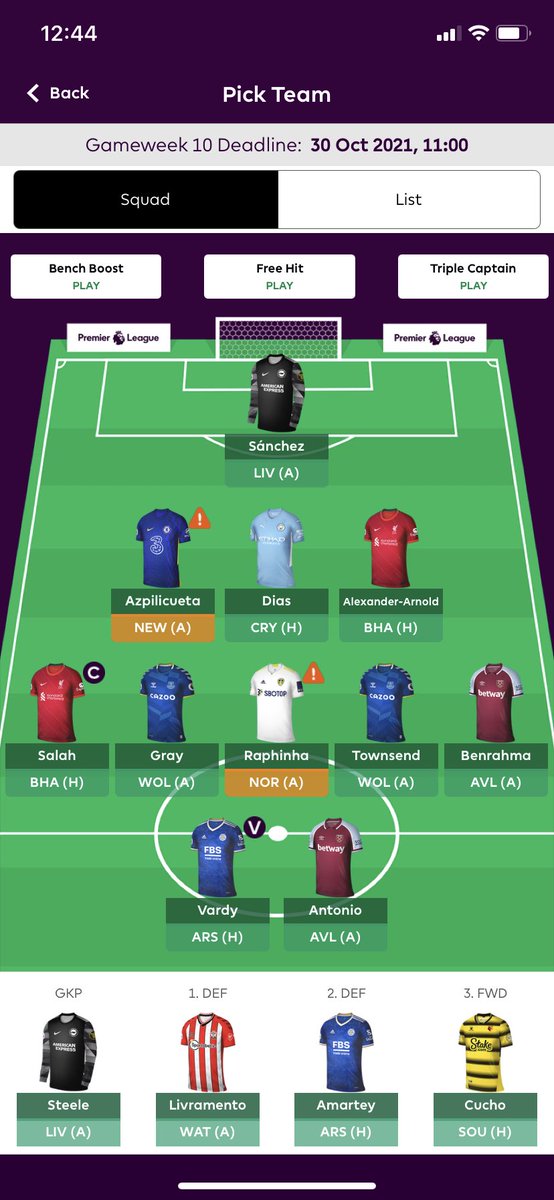 FPLTips7's tweet photo. How I’m going into this next gameweek! Drop your teams below! https://t.co/8OTP3MExno