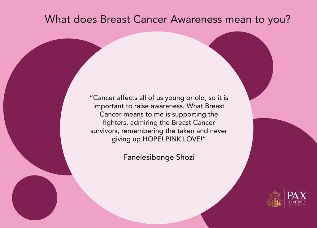 pax_divitiae's tweet photo. #HappyFriday to our LinkedIn family! π€©
As #BreastCancerAwareness month comes to and end, we asked members of #TeamPaxDivitiae the question βWhat does Breast Cancer Awareness mean to you?β π
#breastcancerawareness #gettoknowpax #health #paxdivitiae #cancer #raiseawareness https://t.co/jOyqxAP2TJ