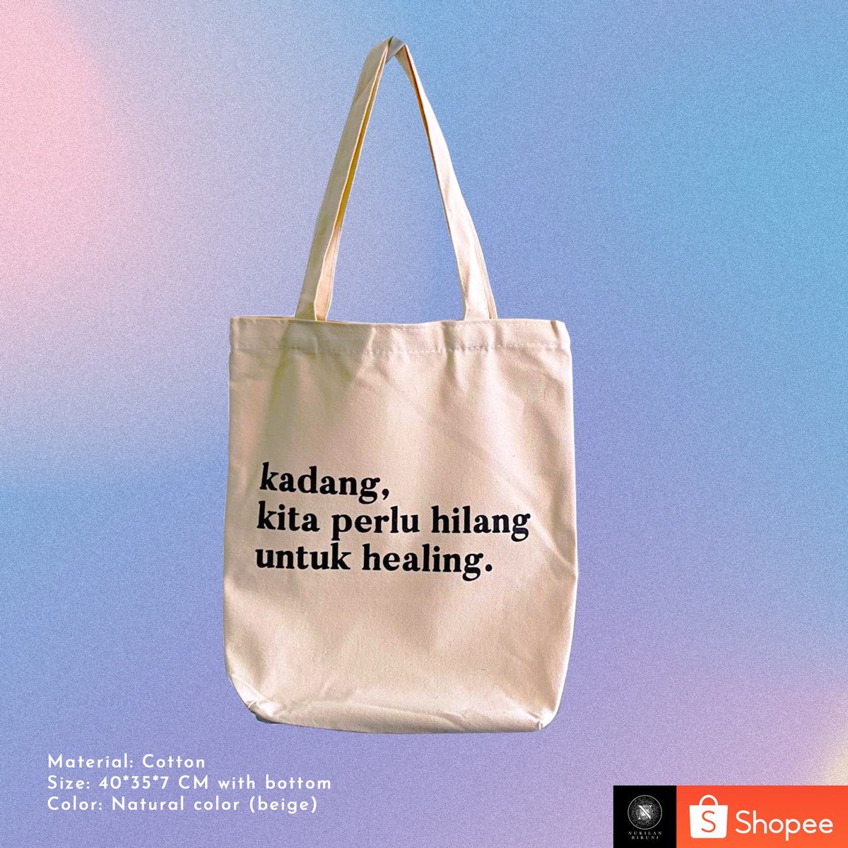 MustaqimJiwa's tweet photo. Kadang, kita perlu hilang untuk healing.✨

Siapa nak totebag ni? 🥰 https://t.co/2IY8t6GbOD