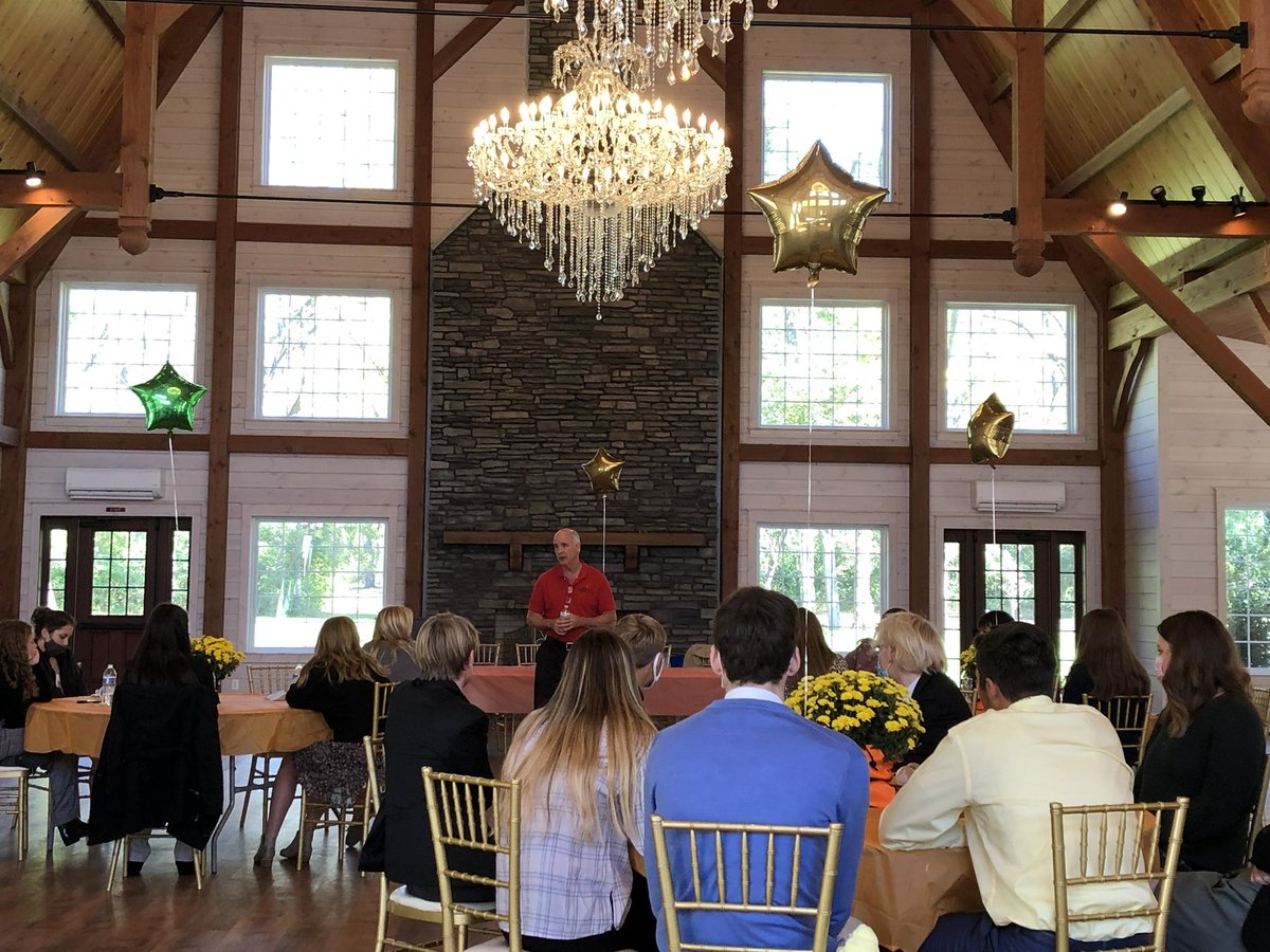 ClarkeDECA's tweet photo. What a great #FallRally ! A big thank you to Mr. Genda for letting us use the beautiful Historic Rosemont Manor #clarkedeca #decainc @CCHSEagle https://t.co/K8yxF9Y3LL