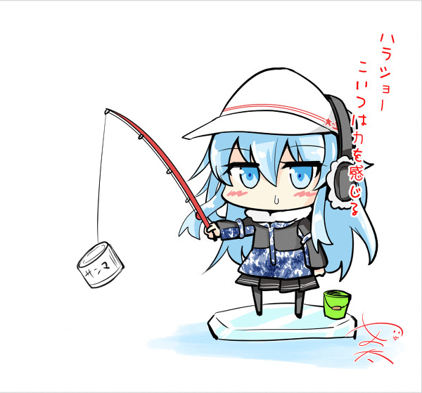 響(艦これ) ,ヴェールヌイ 「秋刀魚祭り開催だ!
ypaaaaaaaa!! 」|にょにょんば太郎＠オリジナルＴＲＰＧ制作中！のイラスト