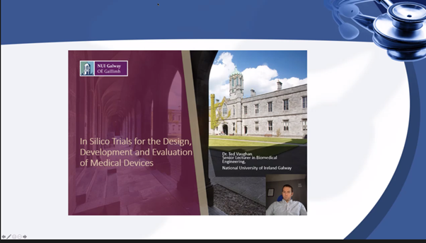 VaughanTed's tweet photo. Very happy to present this morning at the #NUIGMedTechForum on our work on In Silico Trials for Medical Devices through the @InSilcEU project. Lots of exciting work in MedTech going on across NUIG! Thanks to @Physicianeer for organising the event! https://t.co/M23GMxR26t