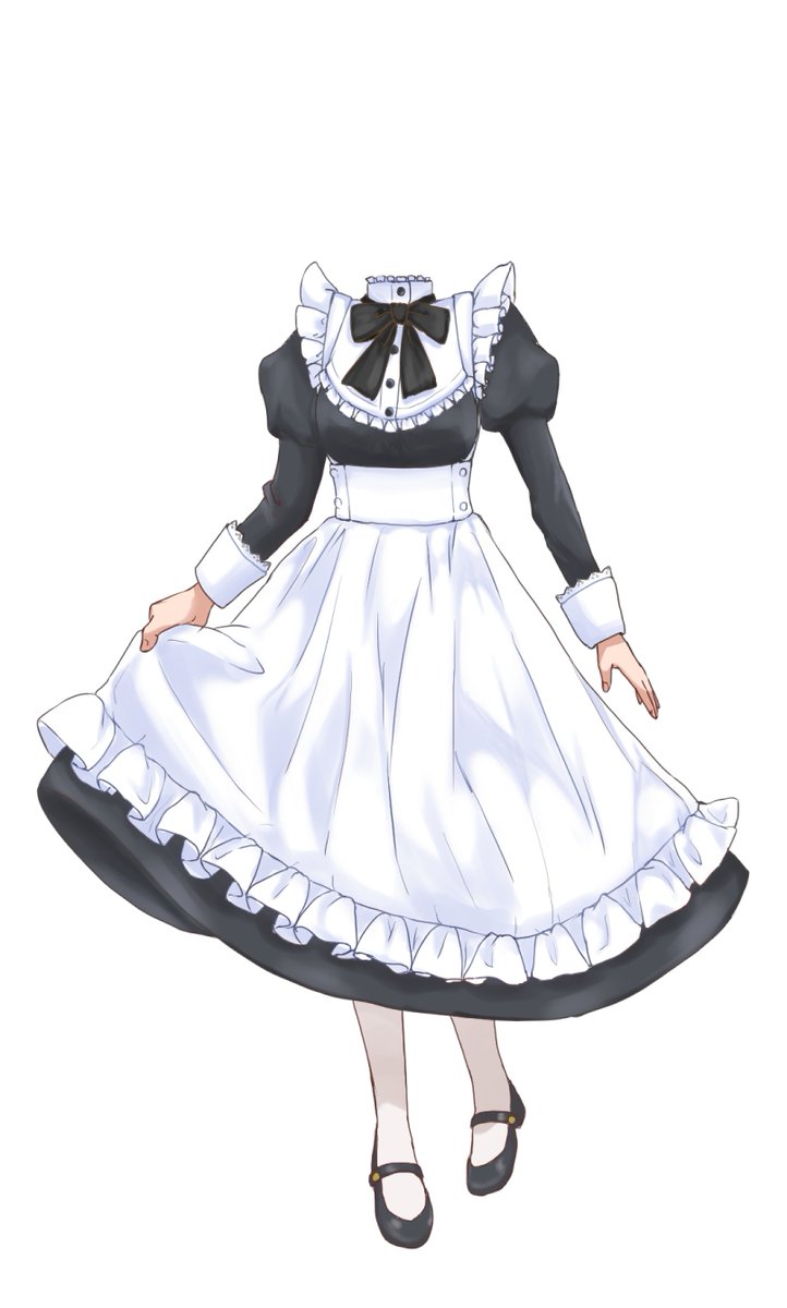 noa_mkn315's tweet photo. 昨日ミハエル(@Michael_mfmf )の配信で使用した立ち絵と同じメイド服をフリー素材として配布します！！

ロング丈のスカートでリボンの色が3種類あります。
メイド配信でぜひ使ってみてね。

RTやいいね、フォローは今後の活力になります😆

#フリー素材　#IRIAM　#Vtuber素材 https://t.co/ziyr9FUnKv