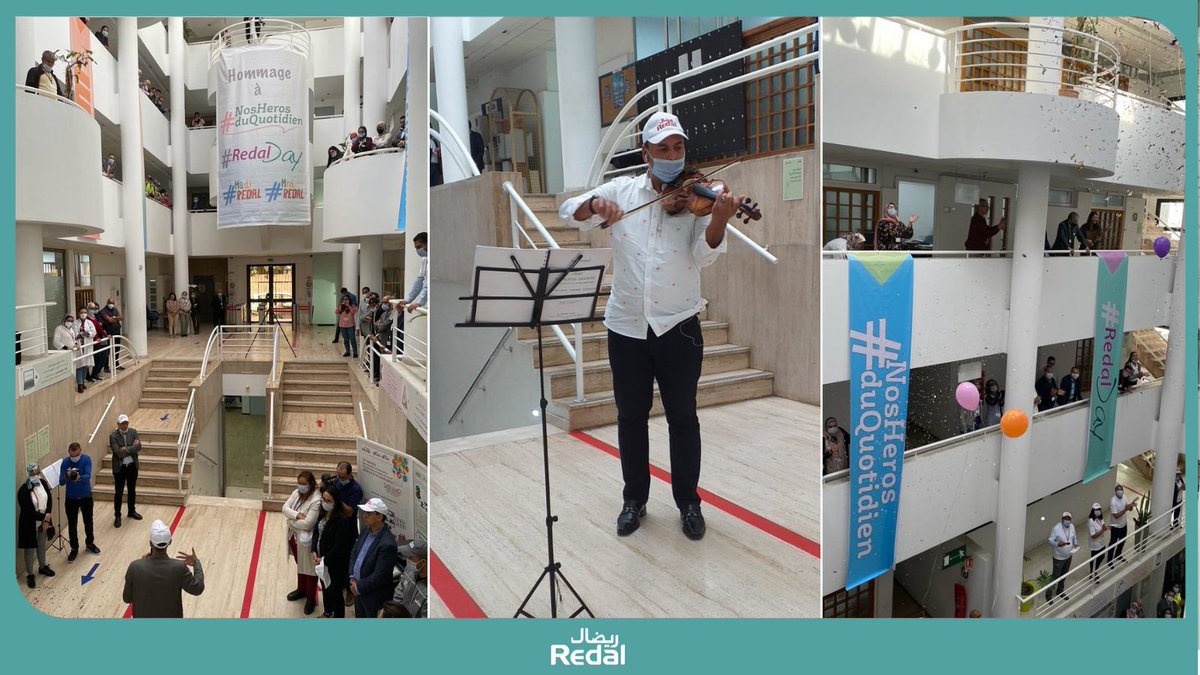 RedalOfficiel's tweet photo. Dévouement & engagement, #NosHérosDuQuotidien sont toujours mobilisés, quelque soit les circonstances, pour assurer les #ServicesEssentiels
👉 Une action festive🎉a été organisée en leur honneur en signe de 👏 pour tous les efforts déployés au service des clients.
#RedalDay https://t.co/WVpriWlpuK