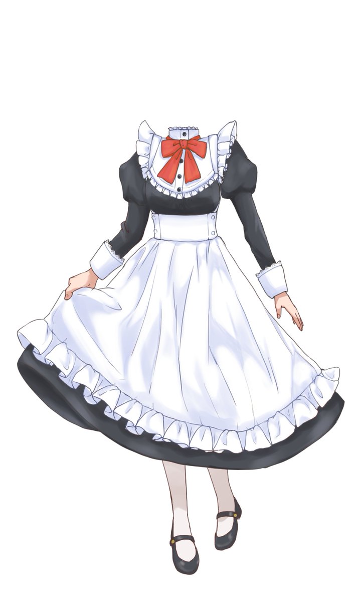 noa_mkn315's tweet photo. 昨日ミハエル(@Michael_mfmf )の配信で使用した立ち絵と同じメイド服をフリー素材として配布します！！

ロング丈のスカートでリボンの色が3種類あります。
メイド配信でぜひ使ってみてね。

RTやいいね、フォローは今後の活力になります😆

#フリー素材　#IRIAM　#Vtuber素材 https://t.co/ziyr9FUnKv