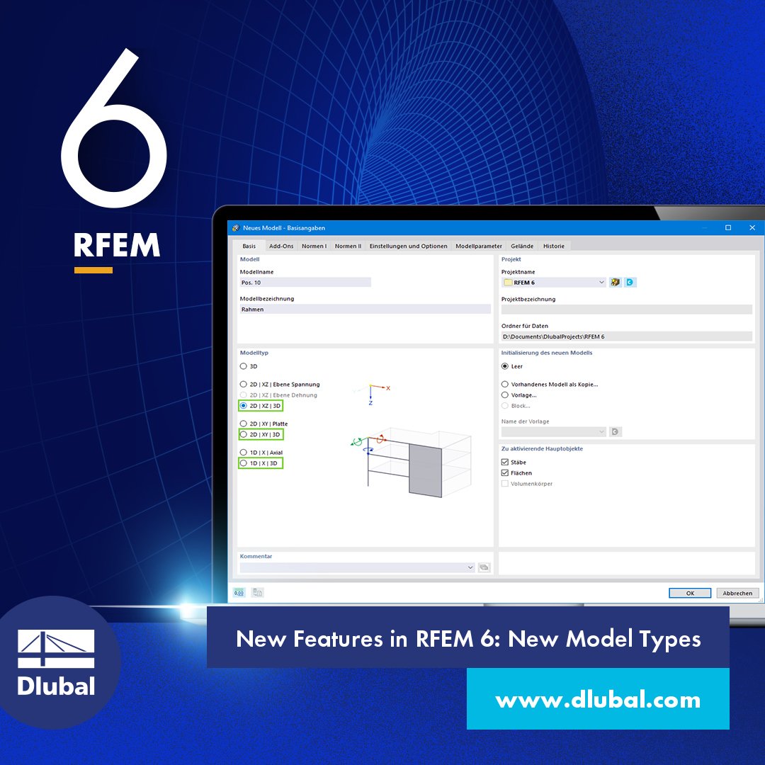 dlubal_en's tweet photo. New Features in RFEM 6: New Model Types
https://t.co/kVPxnPAP7O
#ModelTypes #RFEM6 #StructuralAnalysisModel #StructuralAnalysisSoftware https://t.co/O8GImUFOEh